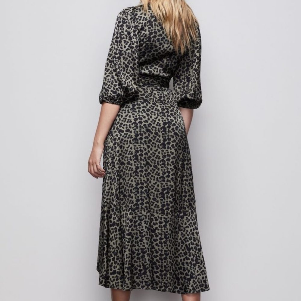 NWT Good American The wrap body leopard dress - Picture 3 of 11